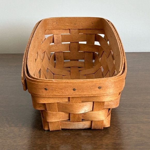 VINTAGE 1993 LONGABERGER CRACKER BASKET 11.5 X 5 X 3 - Picture 4 of 12